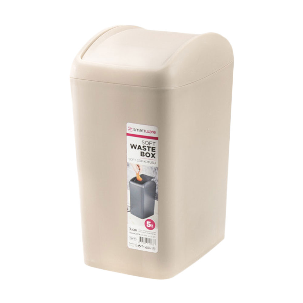 Plastic Waste Bin SL7336 40LT Ecru Plastic Waste Bin SL7336 40LT Ecru