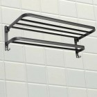 Κρεμάστρα – ραφιέρα μπάνιου επιτοίχια 6 θέσεων 58Χ21,5Χ15,5 εκ. από μέταλλο και αλουμίνιο-51371