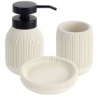 Bathroom Accessory Set 3pcs Ecru-7334ECRU