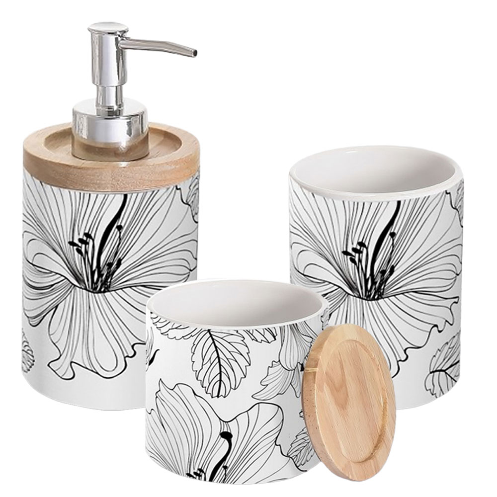 Bathroom Accessory Set 3pcs 8143-8144-8145-8391