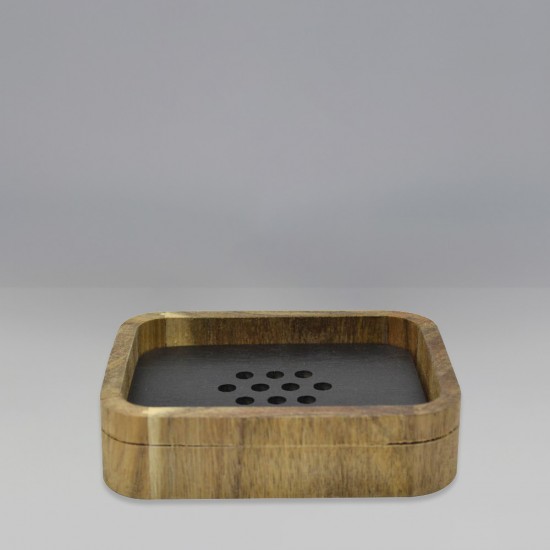 Dispenser with Bamboo SL144 Black 7,5x7,5x16cm