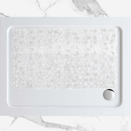 Non-slip Bathtub Mat Listy Transparent, 35x76cm.