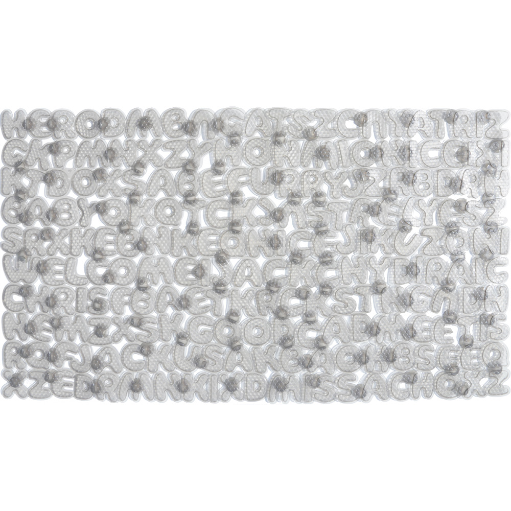 Non-slip Bathtub Mat Listy Transparent Brown, 35x76cm.