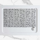 Non-slip Bathtub Mat Listy Transparent Brown, 35x76cm.
