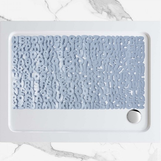 Non-slip Bathtub Mat Listy Grey 35x76cm