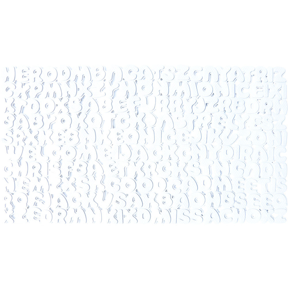 Non-slip Bathtub Mat Listy, 35x76cm. White.