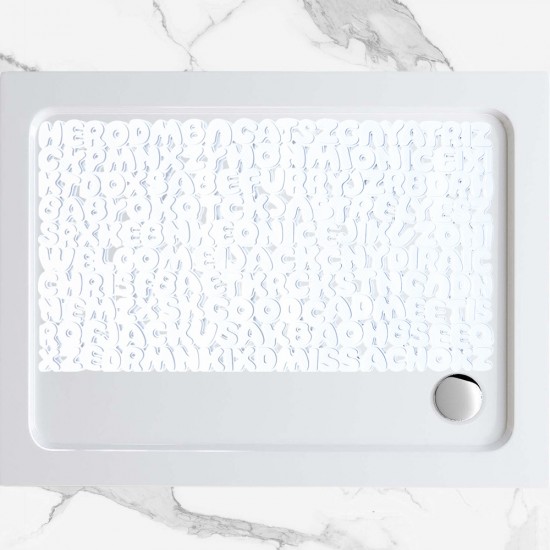 Non-slip Bathtub Mat Listy, 35x76cm. White.