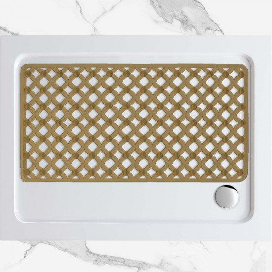 Non-slip Bathtub Mat SL8059 Brown Semi-transparent 36x72cm