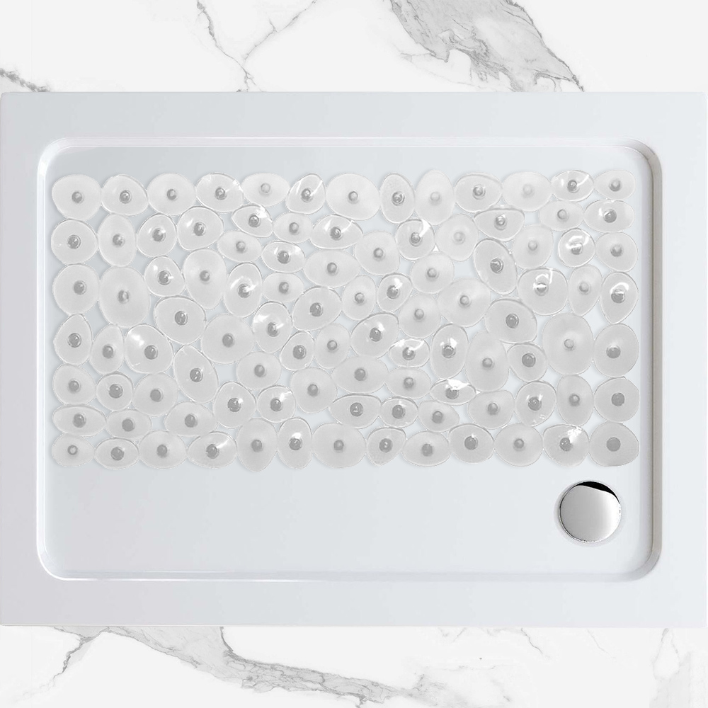 Transparent Non-Slip Bath Mat WetPebbles Transparent 40x70cm-1700123TRANSPARENT