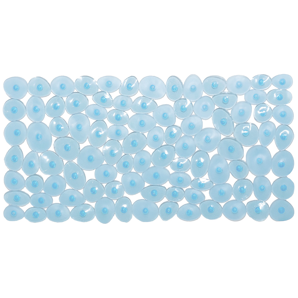 Semi-transparent Non-Slip Bath Mat WetPebbles LightBlue 40x70cm-1700123LIGHTBLUE