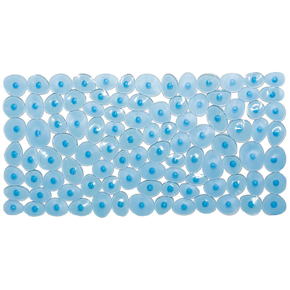 Semi-transparent Non-Slip Bath Mat WetPebbles Blue 40x70cm-1700123BLUE