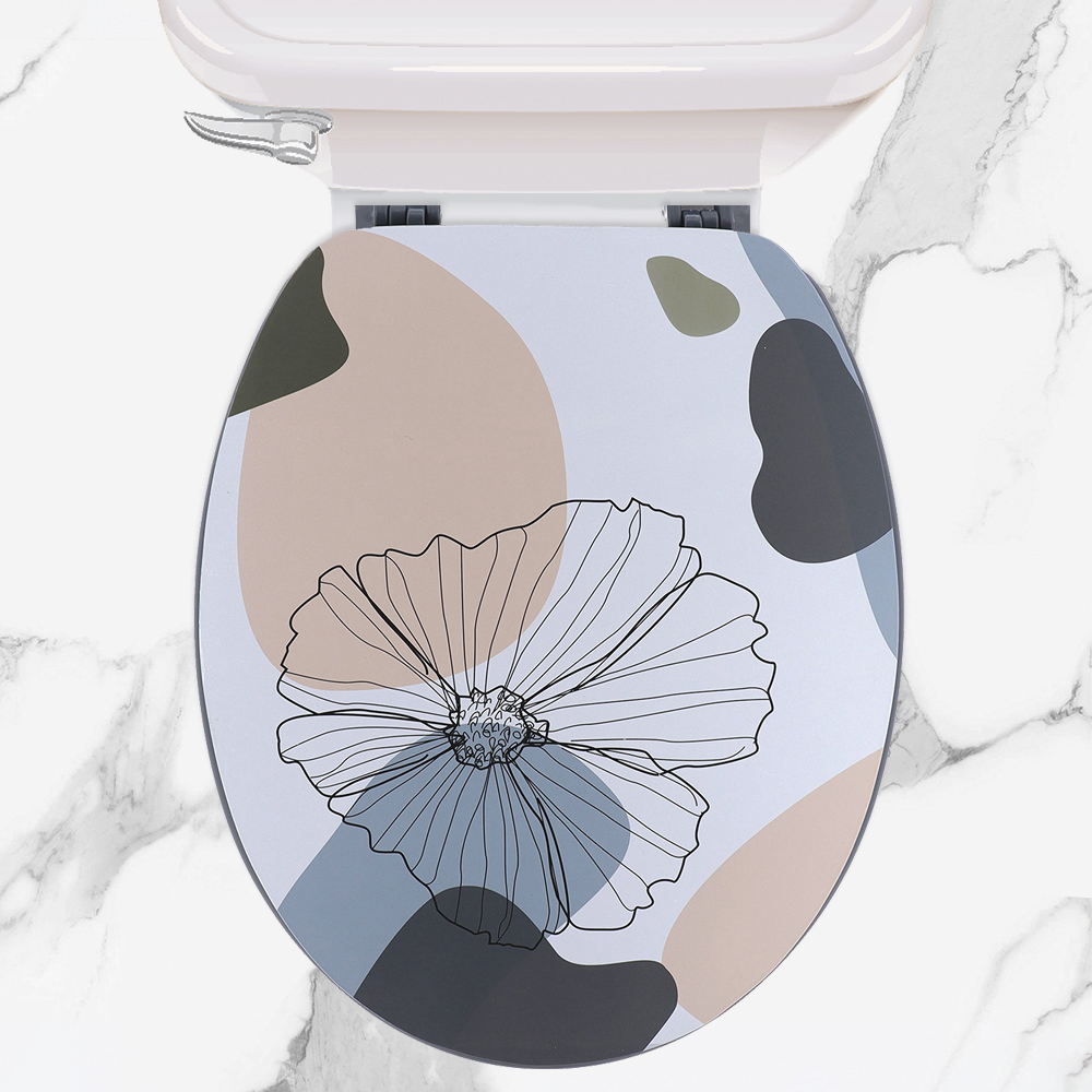 Toilet Lid Lilium MDF 36x43cm