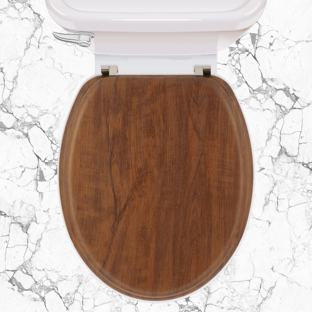 ΚΑΠΑΚΙ WC MDF OAK WOOD 37(Φ)X44(Μ) ΚΑΠΑΚΙ WC MDF OAK WOOD 37(Φ)X44(Μ)