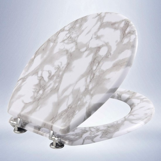 MDF Toilet Lid SL8121 White Marble 42,5x36