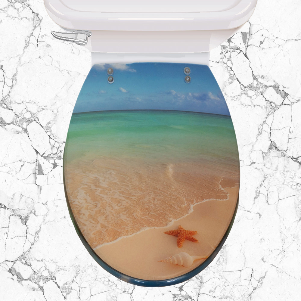 Toilet Lid Starfish Sand 36x43cm