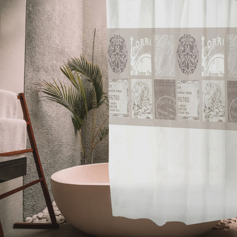 Shower Curtain Coral 180(L)x200(H)