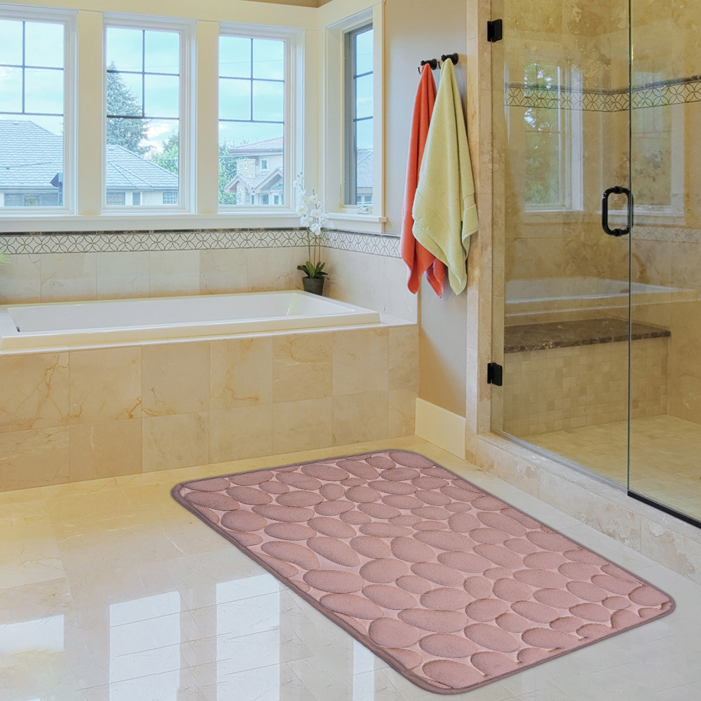 Bath Mat Memory Foam Pink 45x75cm