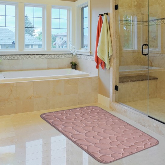 Bath Mat Memory Foam Pink 45x75cm