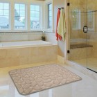 Bath Mat Memory Foam Beige 45x75cm