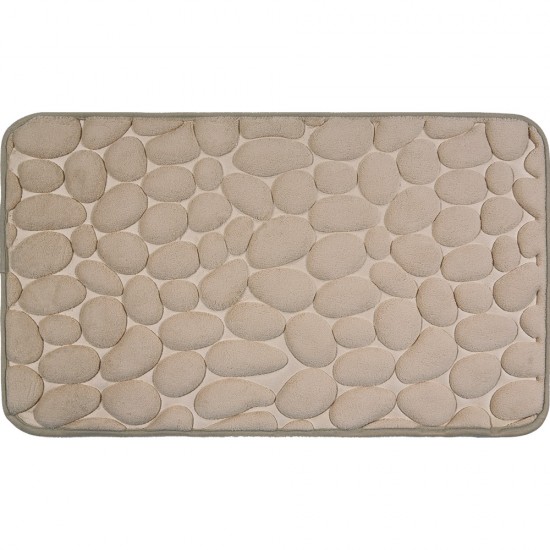 Bath Mat Memory Foam Beige 45x75cm