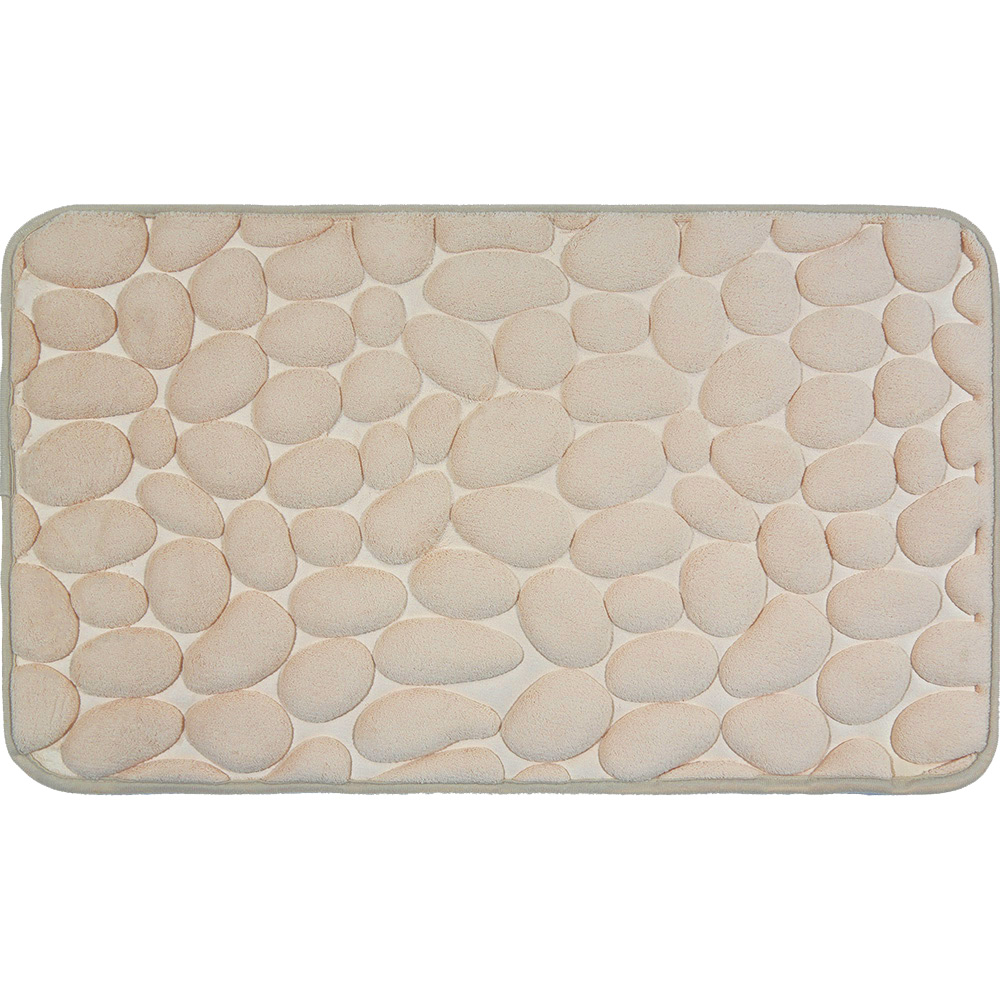 Bath Mat Memory Foam Beige 50x80cm
