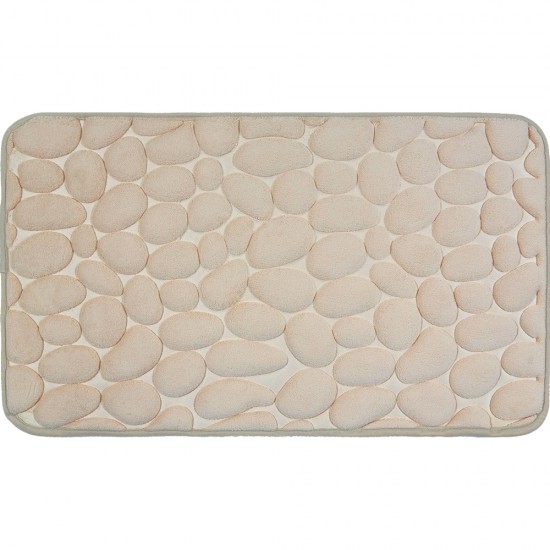 Bath Mat Memory Foam Beige 50x80cm