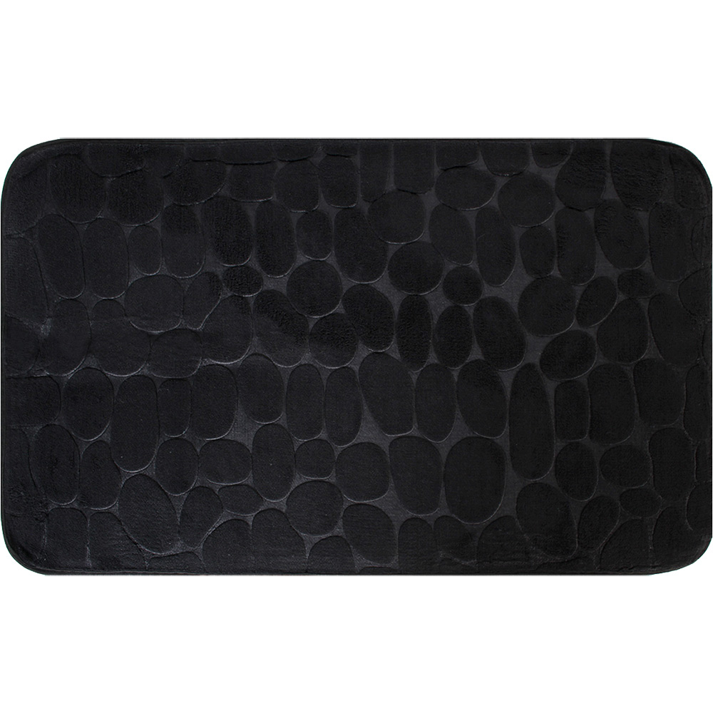 Bath Mat Memory Foam Black 50x80cm