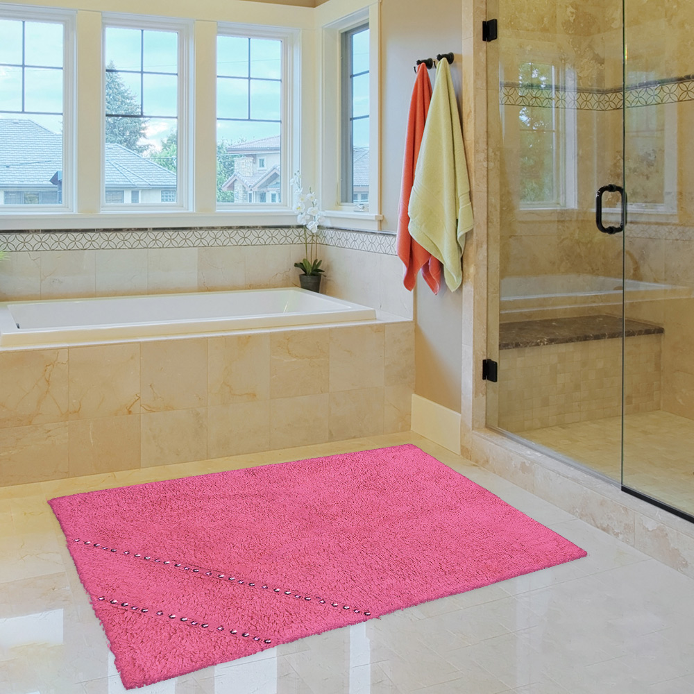 Bath Mat Diamond Fuchsia 50x80cm