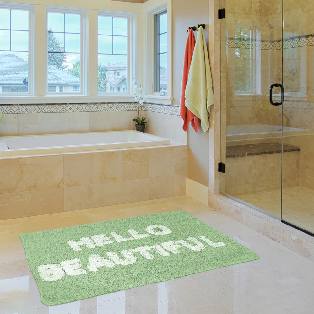 Bath Mat Fine Lime 50x70cm