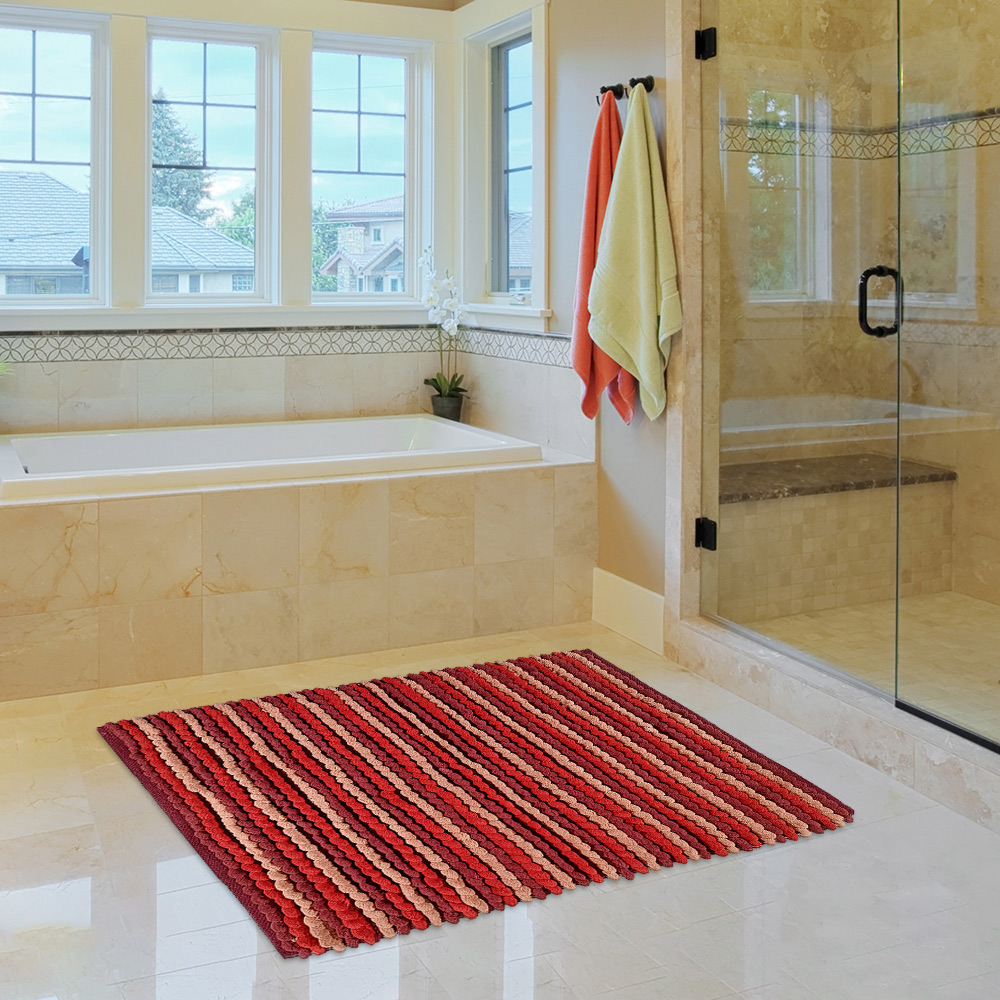 Bath Mat Flaffy Red 50x80cm