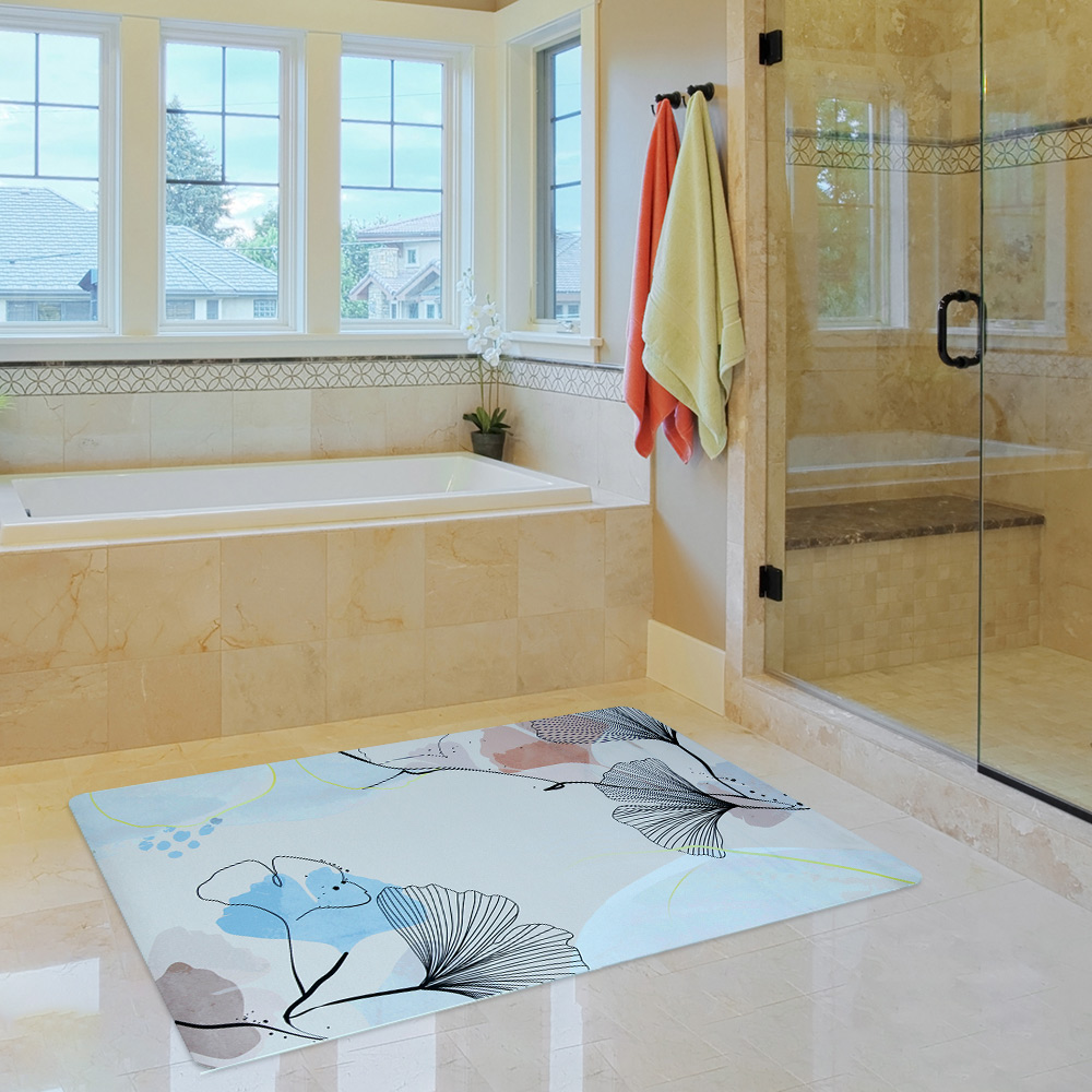 Bath Mat FlowersFromJapan 45x75cm