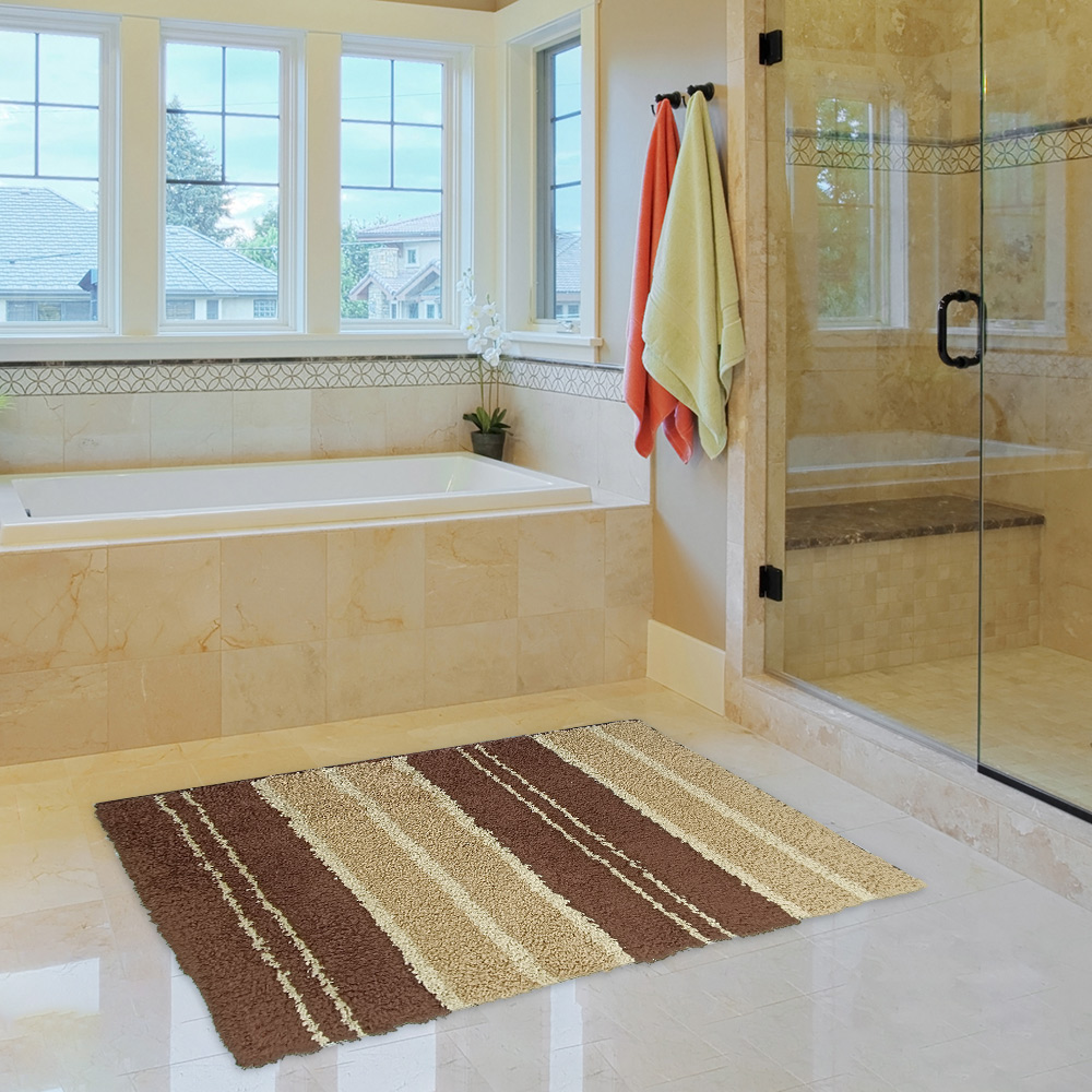 ΠΑΤΑΚΙ ΜΠΑΝΙΟΥ HORIZON LINES ΚΑΦΕ 50X80