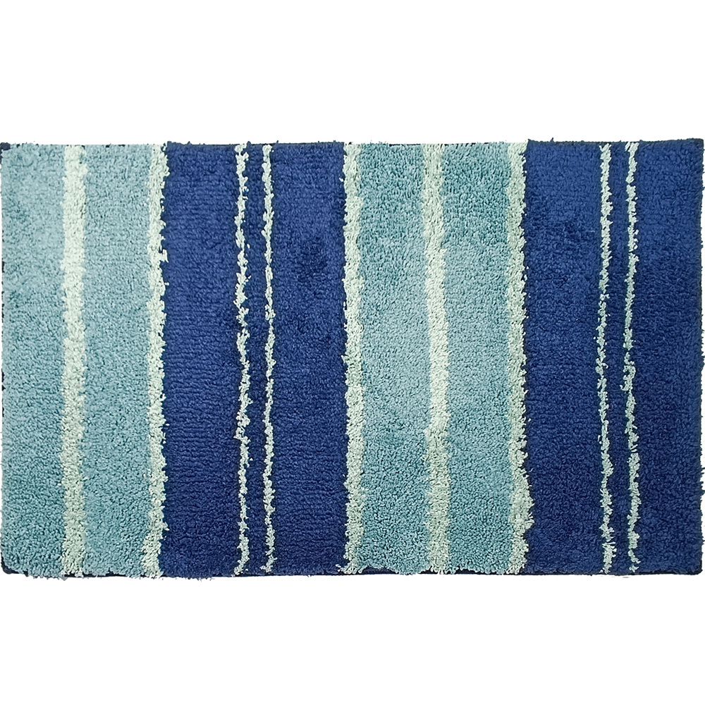 ΠΑΤΑΚΙ ΜΠΑΝΙΟΥ HORIZON LINES ΜΠΛΕ 50X80