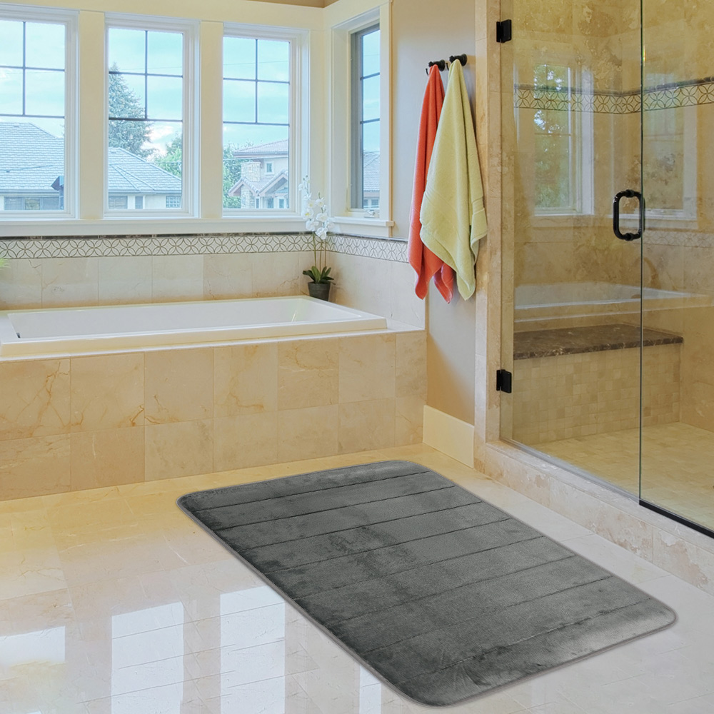 ΠΑΤΑΚΙ ΜΠΑΝΙΟΥ MEMORY FOAM SL1006 ΓΚΡΙ 50X80