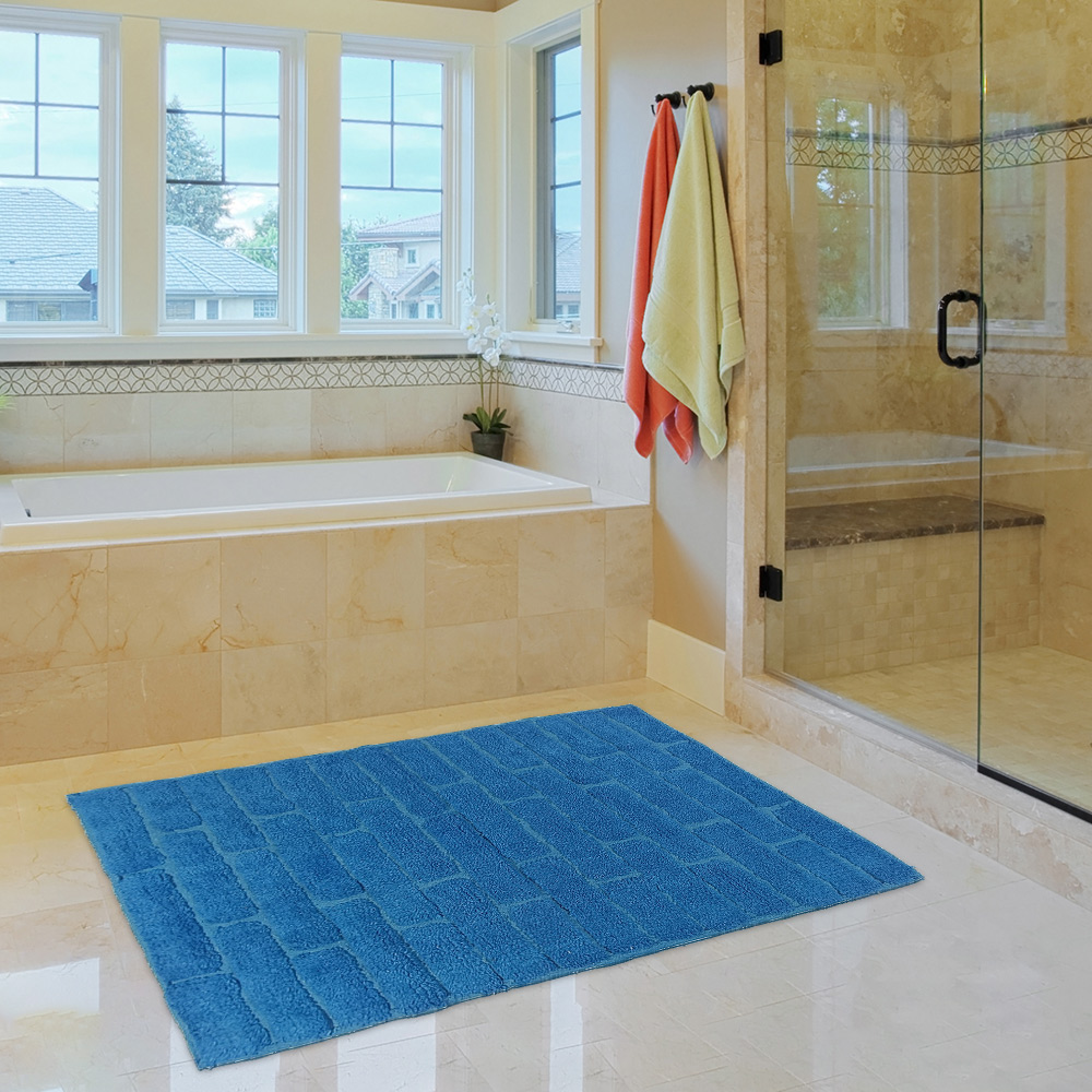 Bath Mat Sylvia Blue 50x80cm Bath Mat Sylvia Blue 50x80cm