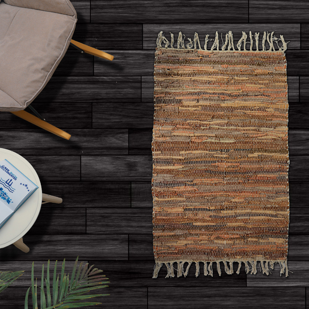 ΔΕΡΜAΤΙΝΟ ΧΑΛAΚΙ LEAΤΗΕR FLΑΤ BROWN BEIGE 60Χ90 ΔΕΡΜAΤΙΝΟ ΧΑΛAΚΙ LEAΤΗΕR FLΑΤ BROWN BEIGE 60Χ90