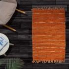 ΔΕΡΜAΤΙΝΟ ΧΑΛAΚΙ  LEAΤΗΕR FLΑΤ ORANGE 60Χ90