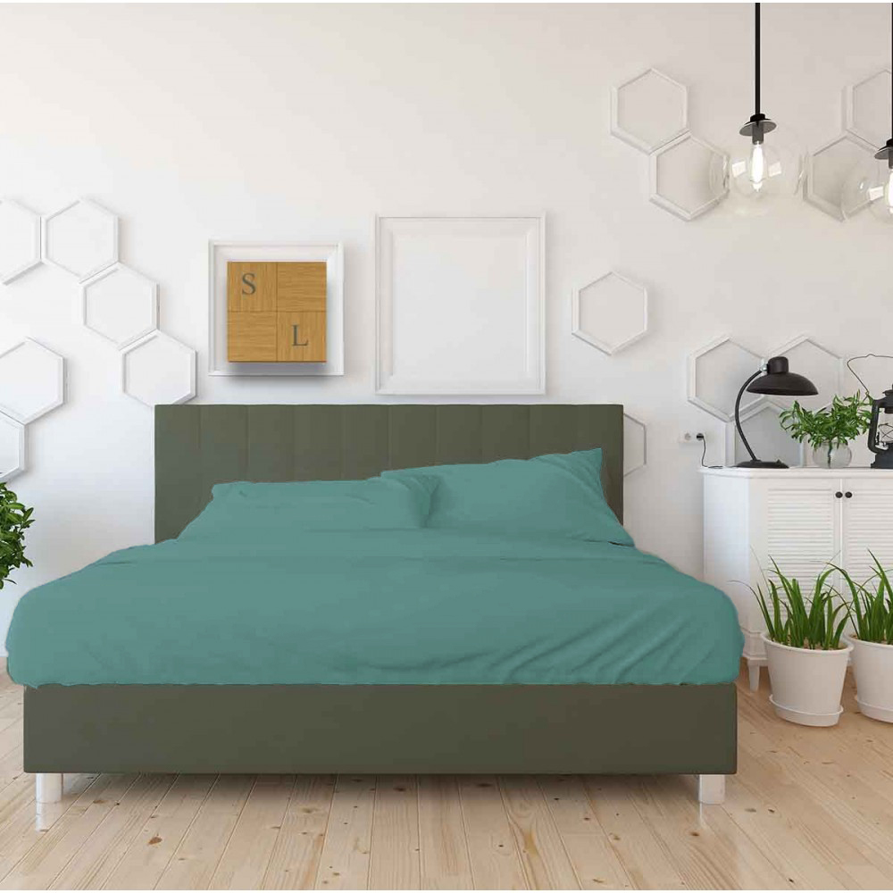 Sheet Ermis Green 100x200cm+35 With Rubber Band-7098GREEN