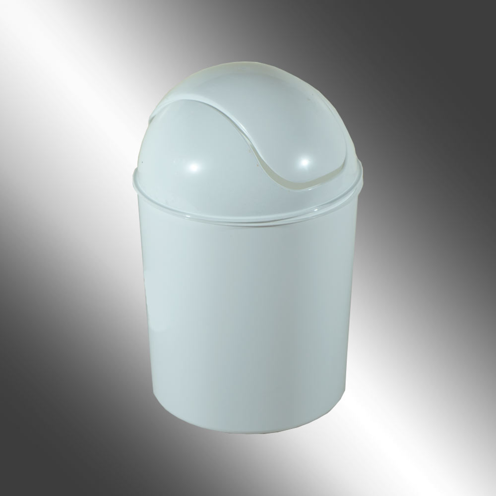 Plastic Waste Bin White 7LT SL2231