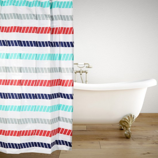 Shower Curtain Peva Sea Horse 180(l)x180(h) (Plastic)