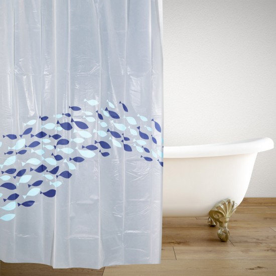 ΚΟΥΡΤΙΝΑ ΜΠΑΝΙΟΥ ΠΛΑΣΤΙΚΗ PEVA SCHOOLOFFISH 180(Μ)x180(Υ) 