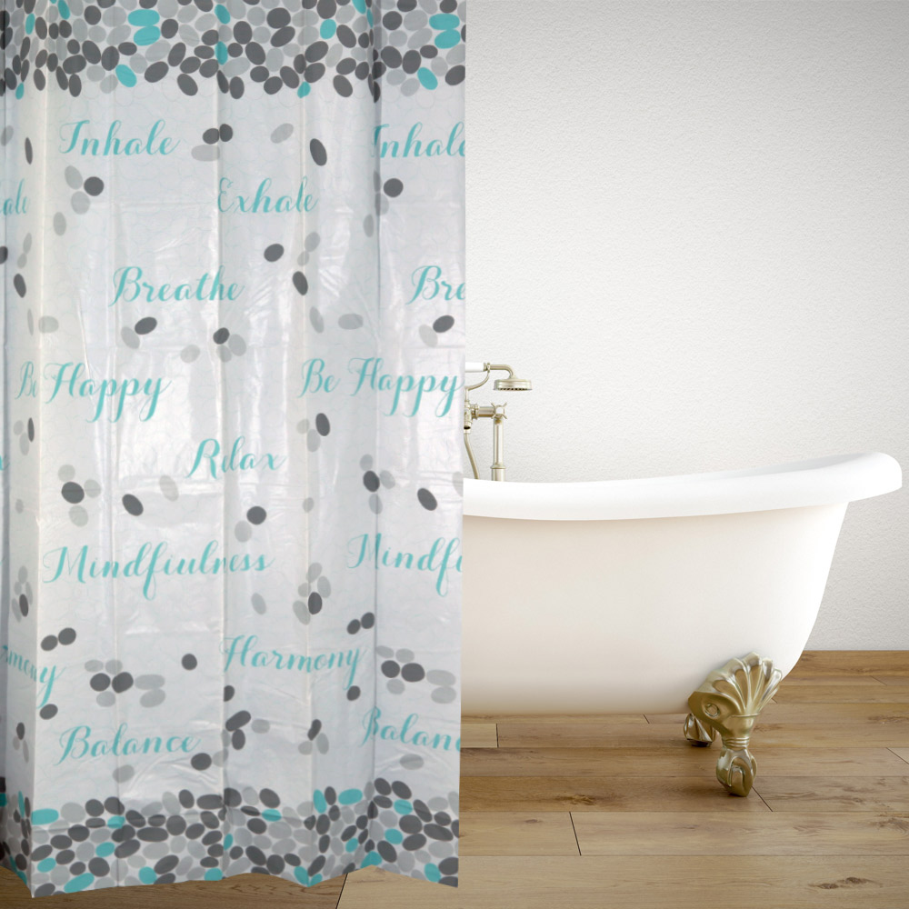 Shower Curtain Peva SL654 180(l)x180(h) (Plastic)