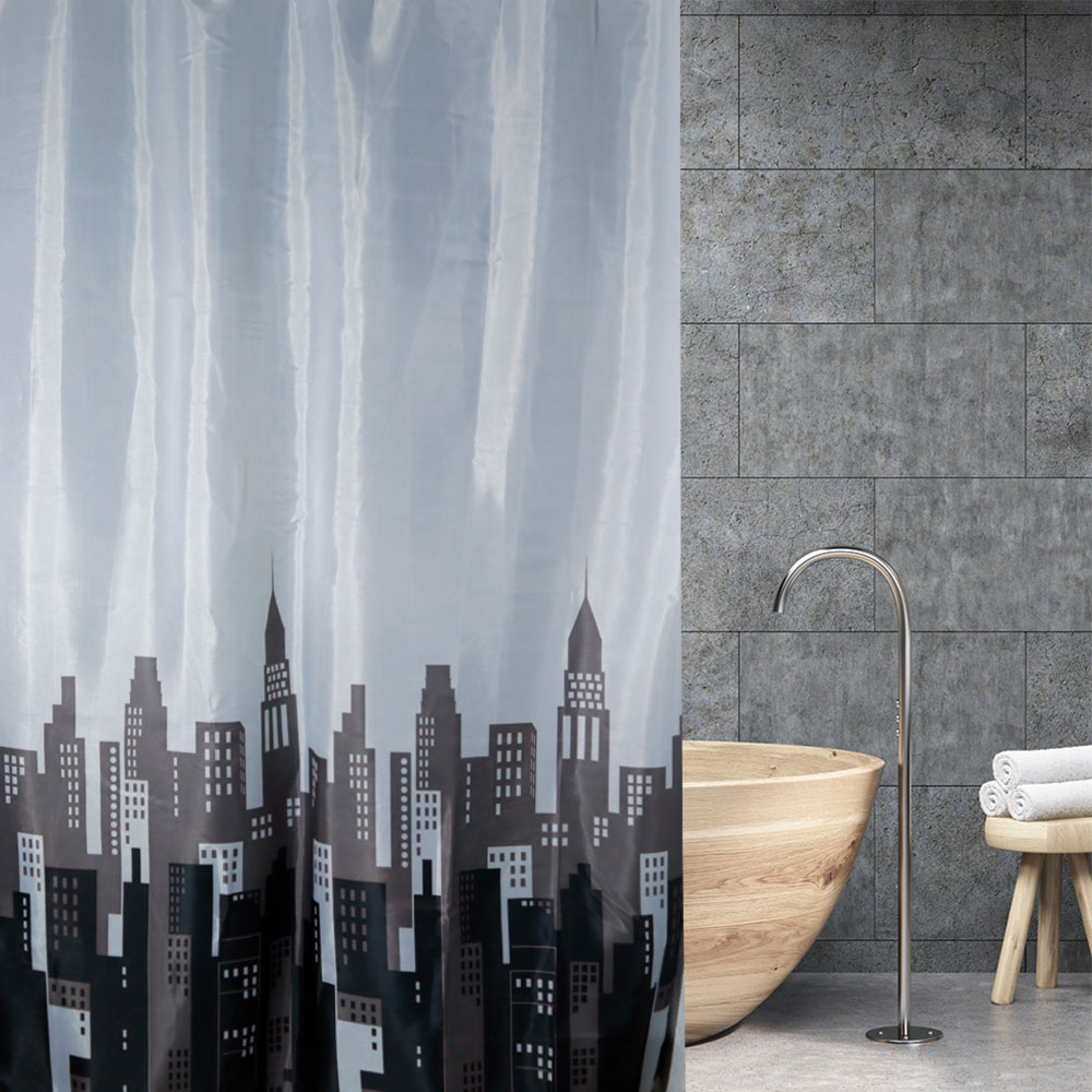 Shower Curtain City-2 180(L)x200(H)