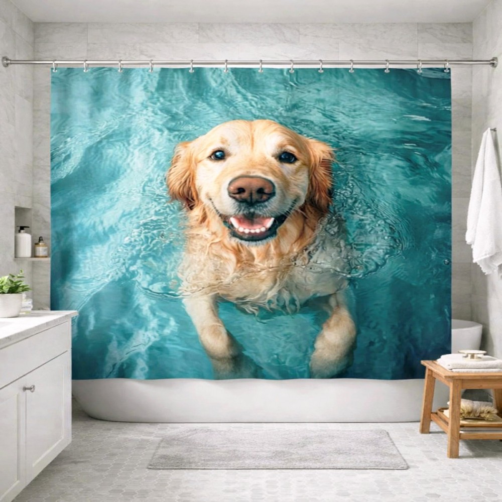 ΚΟΥΡΤΙΝΑ ΜΠΑΝΙΟΥ SUNNY PAWS 180X180-9319