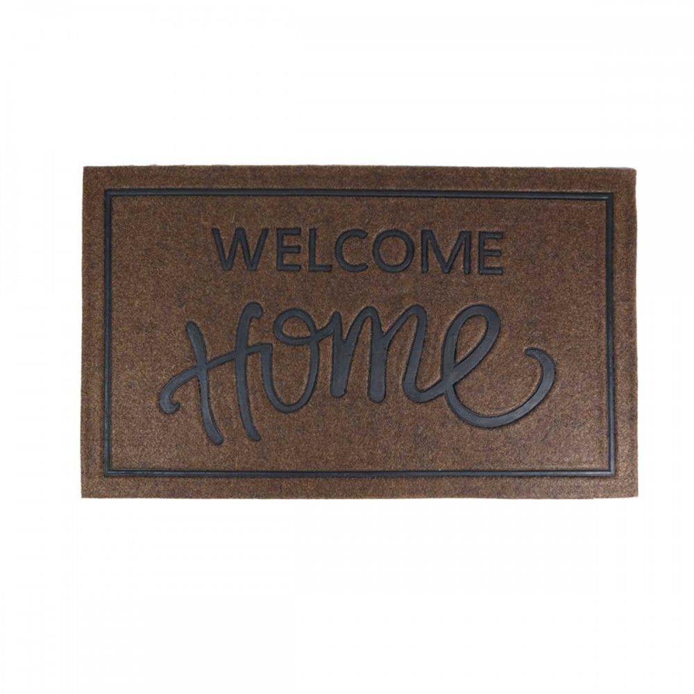 Coir Doormat Home Script Brown 45X75-9389BROWN