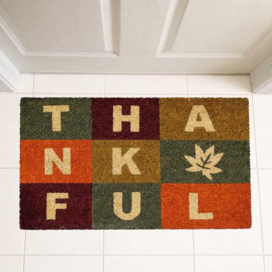 Coir Doormat Thankful 40X60