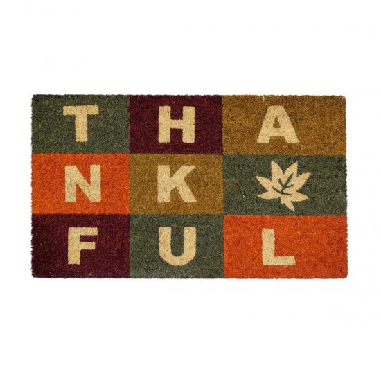Coir Doormat Thankful 40X60