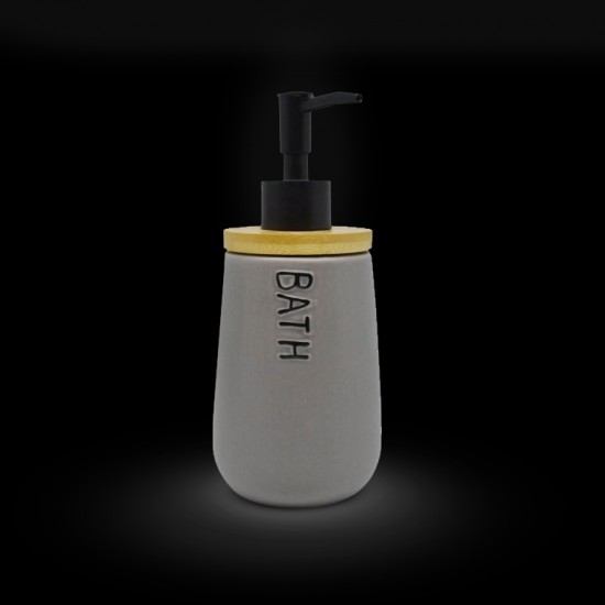 DISPENSER ΜΕ ΜΠΑΜΠΟΥ BATH SL143 ΓΚΡΙ 8,5Χ8,5Χ18
