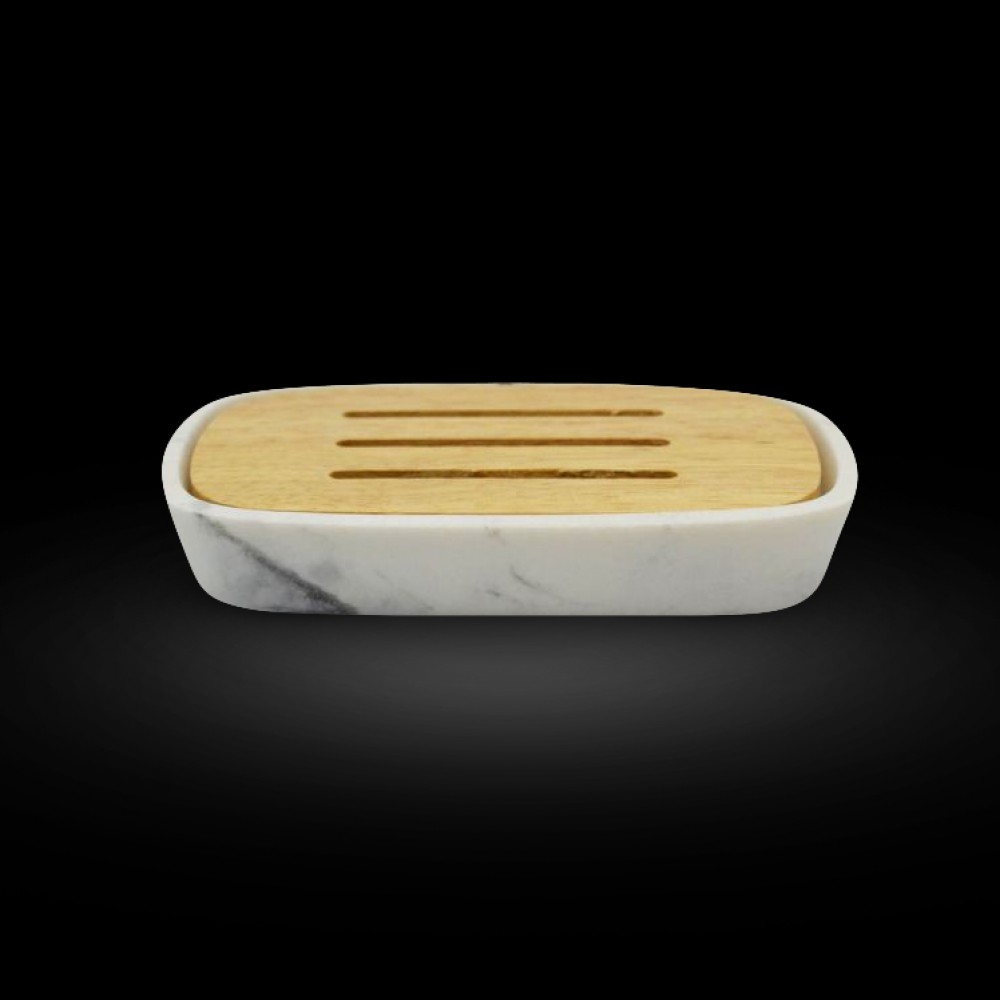 Soap Dish with Bamboo SL144 11x11x2,5cm