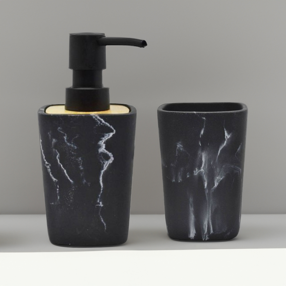 Bathroom Accessory Set SL-144 Black 2pcs